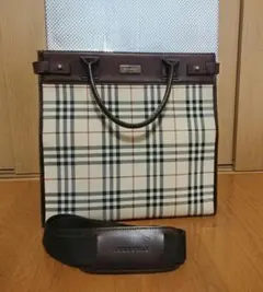 【値引き】バーバリー　トートバッグ BURBERRY A4収納 ビジネス