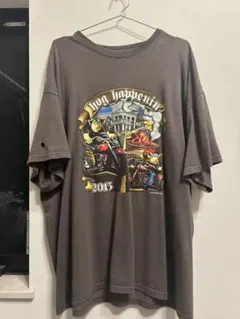 ハーレーダビッドソン バイク フェス Tシャツ 両面プリント オーバーサイズ