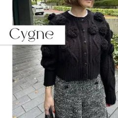 【クリーニング済】cygneシーニューバルーンギャザーブラウス　ブラック クリーニング済】cygneシーニューバルーンギャザーブラウス