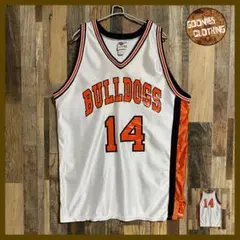 14 バスケシャツ タンクトップ ユニフォーム メンズ 夏物 L 白 オレンジ