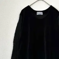 ALL BAO COMPANY カットソー ベロア素材 袖レース シースルー