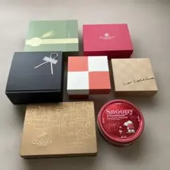 空箱5個・空き缶2個まとめ売り クラブハリエ・スヌーピー ・ゴディバなど