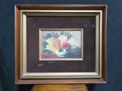 絵画　油絵　バートン　薔薇 絵画 油絵 バートン 薔薇 - メルカリ