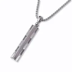 プレート バー ネックレス ペンダント シンプル 上品 長方形 ユニセックス