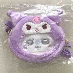 ちいかわ　サンリオキャラクターズ　モモンガ　クロミ　ポシェット ぬいぐるみポーチ