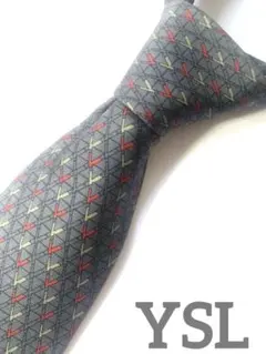 Yves Saint Laurent 幾何学模様 ネクタイ