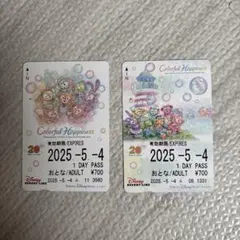 フリー切符　ディズニーリゾートライン　2種（2枚）