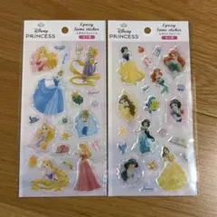 ディズニー　プリンセス　エポキシラメシール　2種類セット