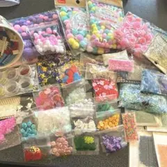 【即購入⭕️】デコレーションパーツ　スパンコール　フレーク　ガラス　ハンドメイド