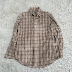 ✨ BLUE WAY ブルーウェイ　長袖ネルシャツ　チェックシャツ　ベージュ