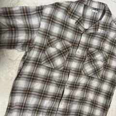 GU チェック柄 半袖シャツ　Mサイズ