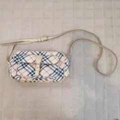 バーバリー ブルーレーベル チェック柄ショルダーバッグ