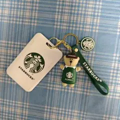 【スタバ】ベアリスタ カードケース キーホルダー付き 定期入れ カードケース