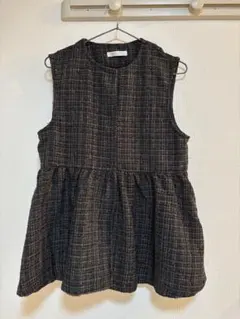 【美品】chocol raffine ツイード フレアベスト