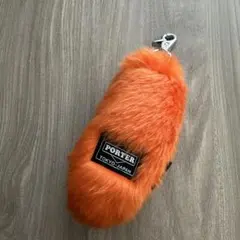 PORTER BROOM 青 ファー キーホルダー チャーム ポーター ブルーム
