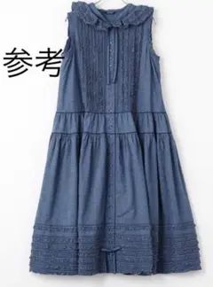 ピンクハウス・フード付きノースリーブワンピース（ダンガリー）