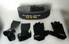GOLD'S GYM パワーベルト他トレーニング用品 3点セットのサムネイル