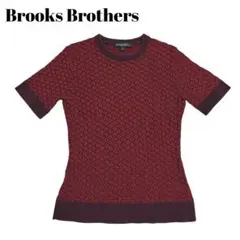 良品✨ブルックスブラザーズ（S）サマーニット　美ライン　トップス　コットン　赤