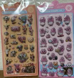 ぷっくりシール/パワパフ おぱんちゅうさぎ/2点セット