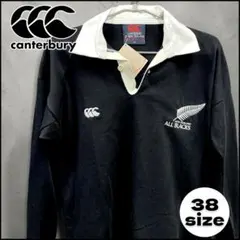 90s CANTERBURY オールブラックス ラガーシャツ 44 黒 白 長袖 - メルカリ