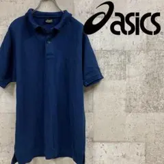 90's オールドアシックス　ロゴ刺繍　ポロシャツ  当時物