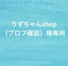 【りずちゃんshop(プロフ確認)様専用ページ】