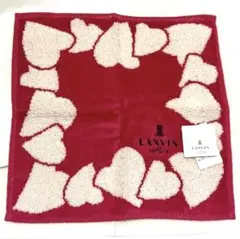 美品！ふわふわ！　LANVIN en Bleu ハンカチ タオル ハート柄のサムネイル