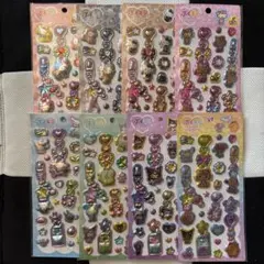 新作 ぷくキラチャームステッカー サンリオ 全8種コンプリート 新品未開封正規品