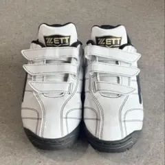 ZETT ゼット トレーニングシューズ ホワイト ベルクロ - メルカリ