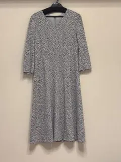 Coup de Chance 幾何学模様 Vネック 七分袖 ワンピース