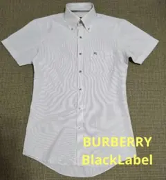 BURBERRY　BlackLabel 半袖シャツ ストライプ柄 38のサムネイル