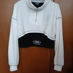 ジッパー付き長袖カットソー