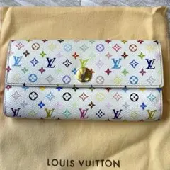 Louis Vuitton 長財布　ホワイト マルチカラー　ピンク　ルイヴィトン
