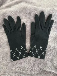 ピンキーアンドダイアン　ロゴ入り黒手袋のサムネイル