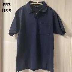 美品　ラコステ　インディゴ　ブラック　ポロシャツ　ワニ刺繍　スミクロ　US S 美品 ラコステ インディゴ ブラック ポロシャツ ワニ刺繍