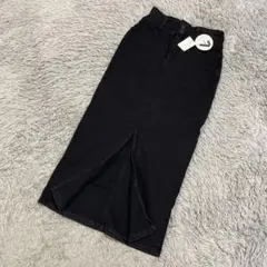 ブラックデニム ロングスカート