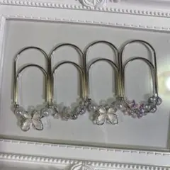 大きめ可愛い ペーパークリップ バインダー貯金 蝶とリボン シルバー