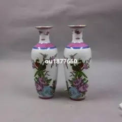 フランクリンポーセリン 冨士陶器 花瓶 鳥 蝶 花柄 金彩 - メルカリ