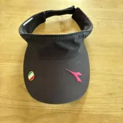 Diadora テニス サンバイザー ブラックのサムネイル