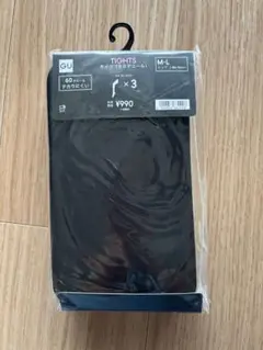 GU ブラックタイツ M-L 3枚入り 60デニール