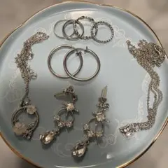 シルバー色 アクセサリーセット
