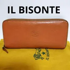 イルビゾンテ　IL BISONTE　スリム　長財布　ラウンドファスナー　オレンジのサムネイル