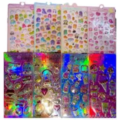 【8枚セット】3Dぷくぷくシールセット