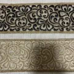 インド刺繍リボン 2色セット（計約8m）