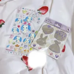 平成レトロ　ジュエルペット　ぷくぷくシール　ミラーシール