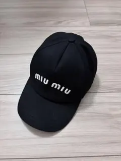 Miu Miu デニム ベースボールキャップ ブラック - メルカリ
