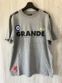 GRANDE グランデ　サッカーTシャツ　グレー　サイズLのサムネイル