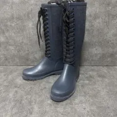 ナノユニバース レースアップブーツ レイン 37 雨 雪 防寒 防水