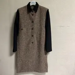 ツイード　ワンピース(袖ニット)9号