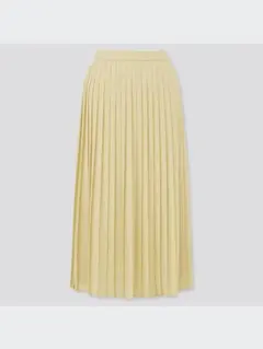 UNIQLO シフォンプリーツロングスカート　イエロー　Sサイズ